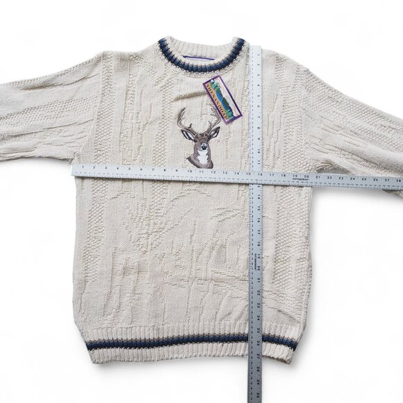 Shenandoah VTG Knit Sweater Buck Deer Embroidered Hunting Outdoors Men’s M - Picture 6 of 8